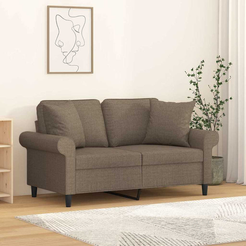 Afbeelding laden in galerijviewer, Vidaxl sierkussens 2 st 40x40 cm stof taupe
