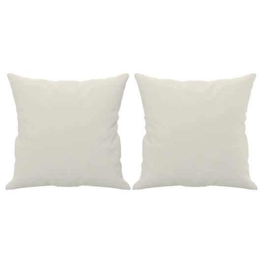 Vidaxl sierkussens 2 st 40x40 cm fluweel crèmekleurig