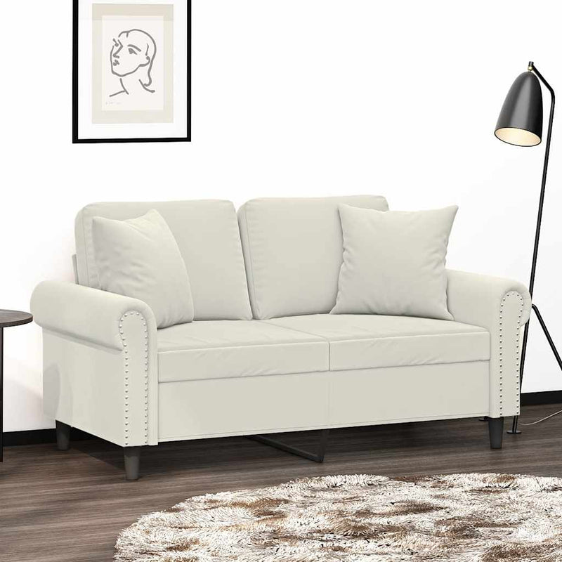 Afbeelding laden in galerijviewer, Vidaxl sierkussens 2 st 40x40 cm fluweel crèmekleurig
