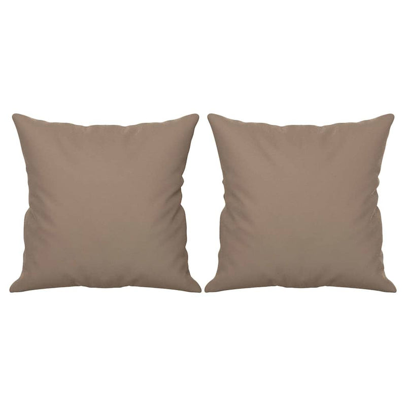 Afbeelding laden in galerijviewer, Vidaxl sierkussens 2 st 40x40 cm microvezelstof taupe
