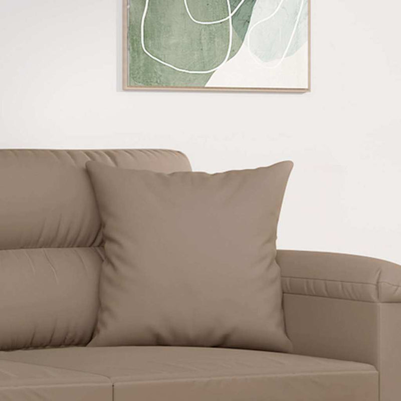 Afbeelding laden in galerijviewer, Vidaxl sierkussens 2 st 40x40 cm microvezelstof taupe
