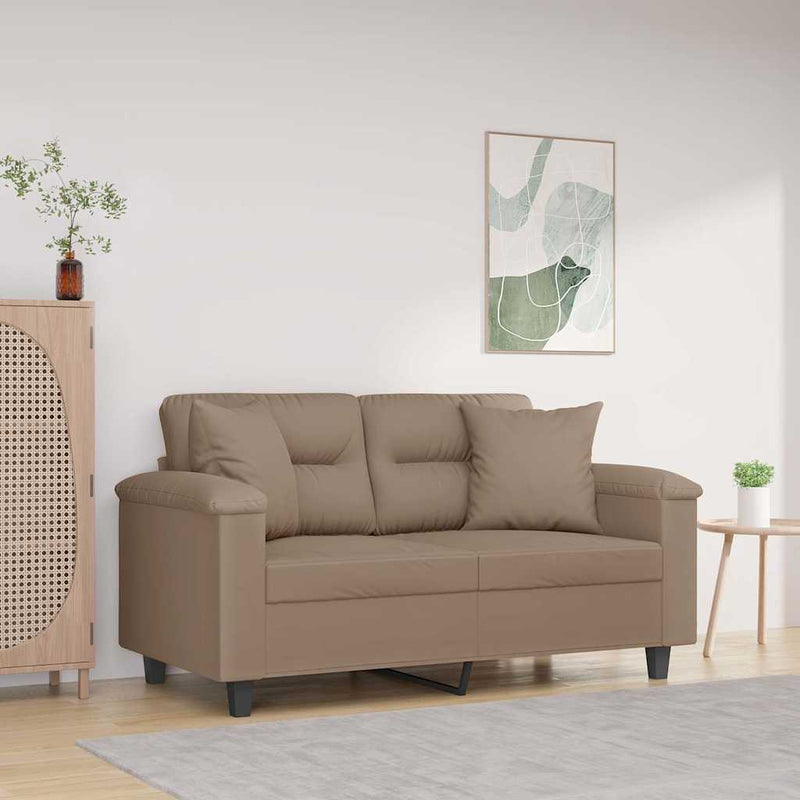 Afbeelding laden in galerijviewer, Vidaxl sierkussens 2 st 40x40 cm microvezelstof taupe

