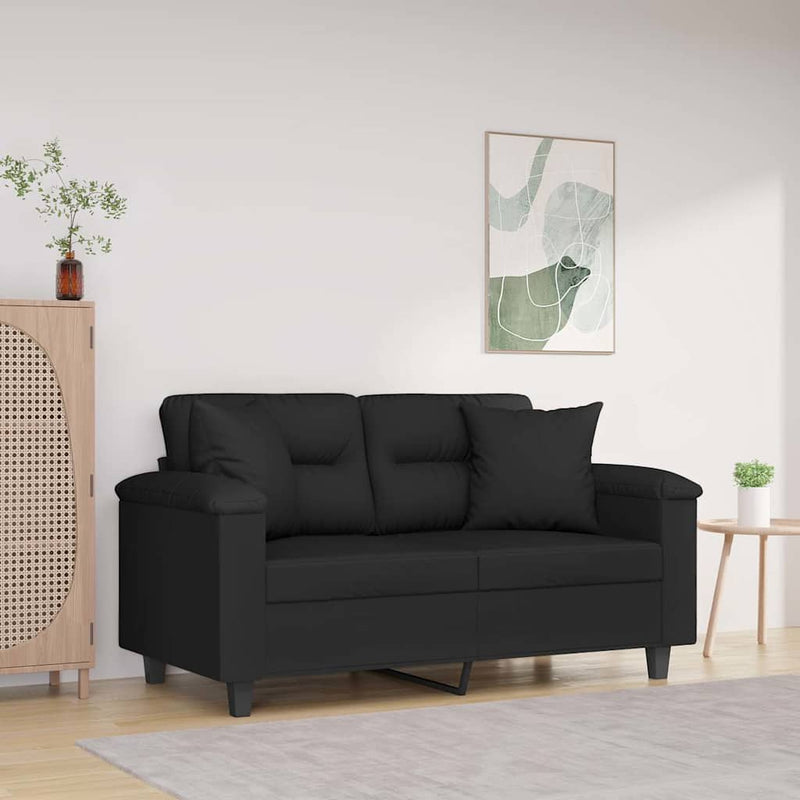 Afbeelding laden in galerijviewer, Vidaxl sierkussens 2 st 40x40 cm microvezelstof zwart

