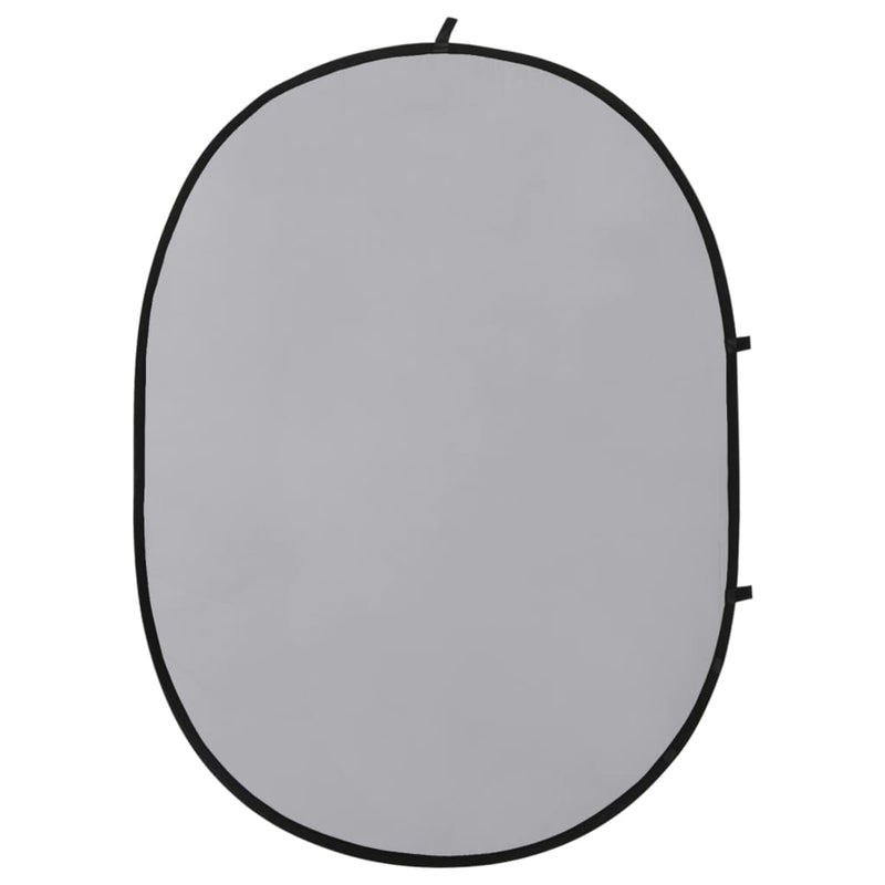 Afbeelding laden in galerijviewer, VidaXL Achtergrondscherm studio 2-in-1 ovaal 200x150 cm zwart
