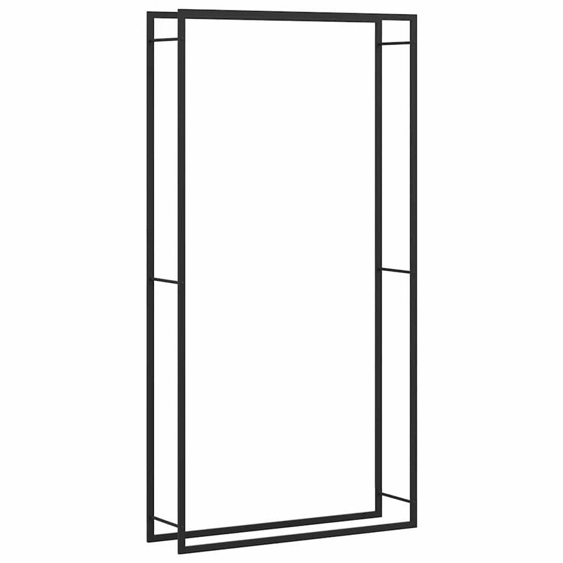 Afbeelding laden in galerijviewer, Vidaxl haardhoutrek 110x28x214 cm staal matzwart
