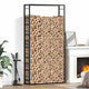 Vidaxl haardhoutrek 110x28x214 cm staal matzwart