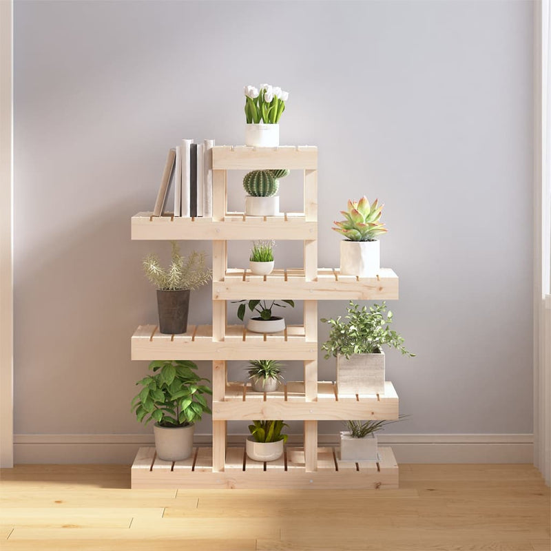 Afbeelding laden in galerijviewer, Vidaxl plantenstandaard 85x25x109,5 cm massief grenenhout
