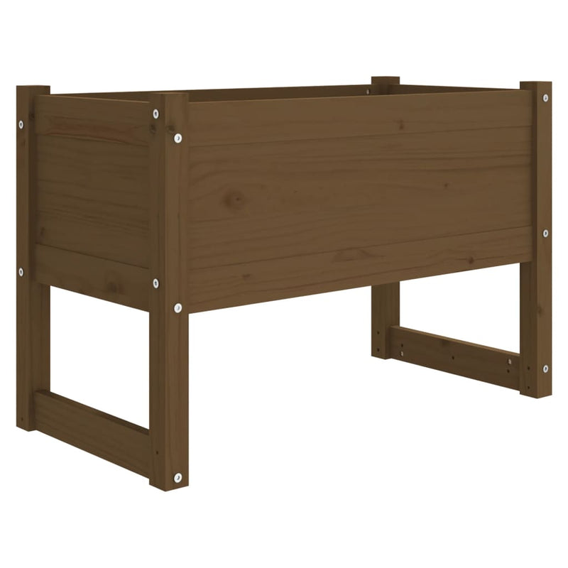 Afbeelding laden in galerijviewer, Vidaxl plantenbak 78x40x52 cm massief grenenhout honingbruin
