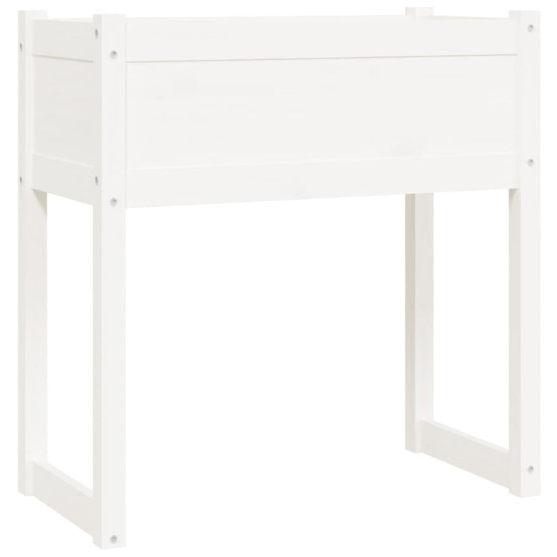 Afbeelding laden in galerijviewer, Vidaxl plantenbak 78x40x81 cm massief grenenhout wit
