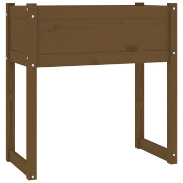 Vidaxl plantenbak 78x40x81 cm massief grenenhout honingbruin