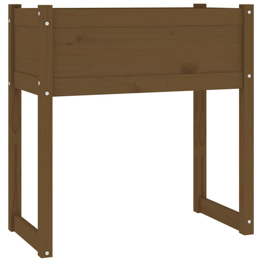 Vidaxl plantenbak 78x40x81 cm massief grenenhout honingbruin