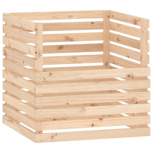 Vidaxl compostbak 80x80x78 cm massief grenenhout