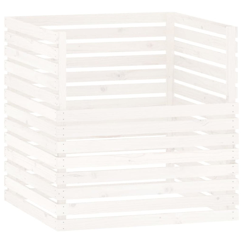 Afbeelding laden in galerijviewer, Vidaxl compostbak 100x100x102 cm massief grenenhout wit

