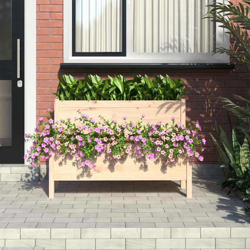 Afbeelding laden in galerijviewer, Vidaxl plantenbak 110x84x75 cm massief grenenhout
