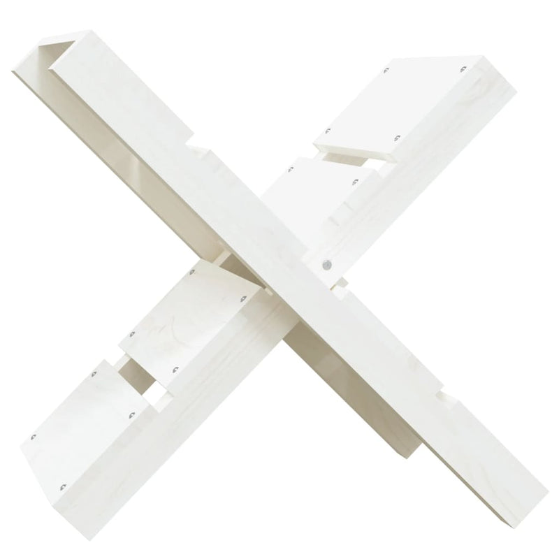 Afbeelding laden in galerijviewer, Vidaxl houtblokhouder 47x39,5x48 cm massief grenenhout wit
