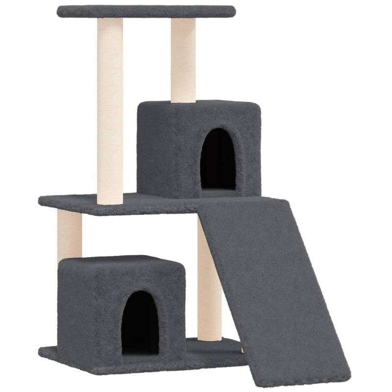 Afbeelding laden in galerijviewer, Vidaxl kattenmeubel met sisal krabpalen 82 cm donkergrijs
