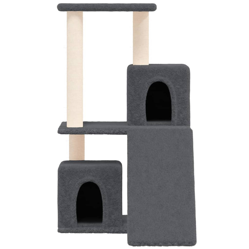 Afbeelding laden in galerijviewer, Vidaxl kattenmeubel met sisal krabpalen 82 cm donkergrijs
