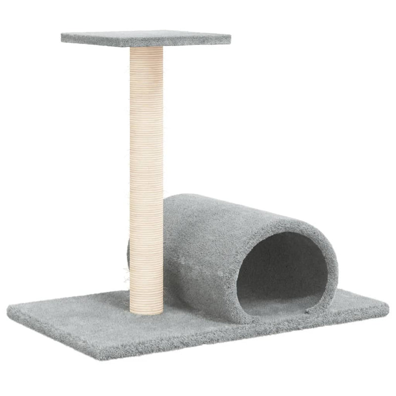 Afbeelding laden in galerijviewer, Vidaxl kattenmeubel met tunnel 60x34,5x50 cm lichtgrijs
