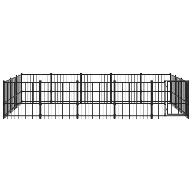 Afbeelding laden in galerijviewer, VidaXL Hondenkennel voor buiten 14,11 m² staal
