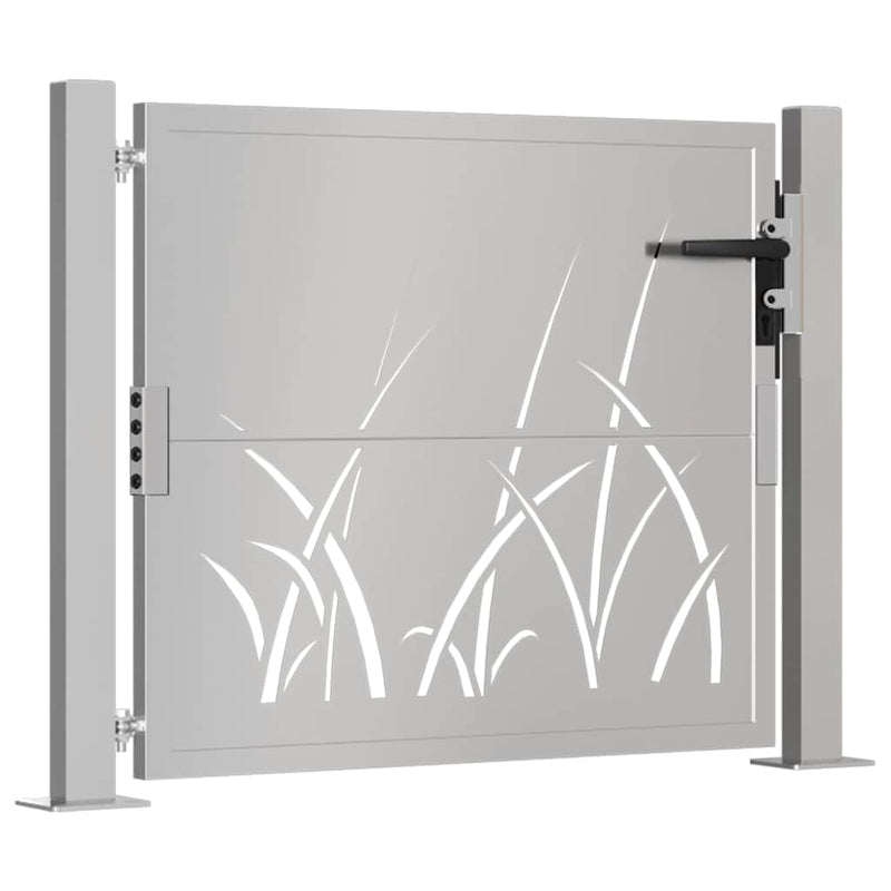 Afbeelding laden in galerijviewer, Vidaxl poort grasontwerp 100x100 cm cortenstaal
