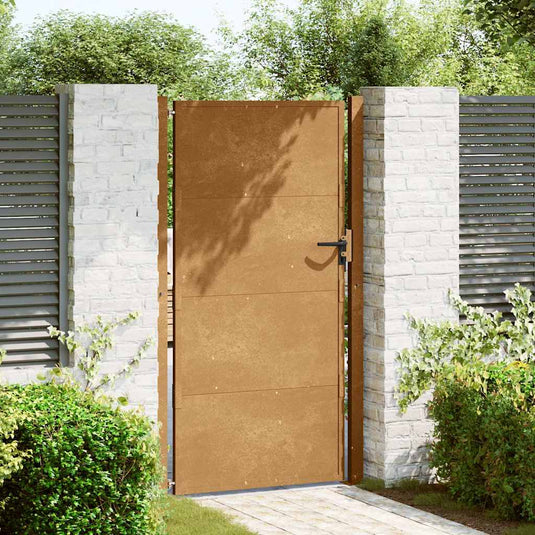 Vidaxl poort 100x200 cm cortenstaal