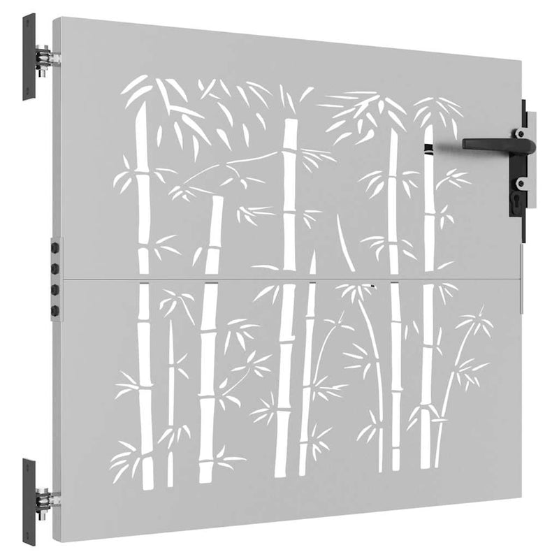 Afbeelding laden in galerijviewer, Vidaxl poort 85x75 cm bamboe-ontwerp cortenstaal
