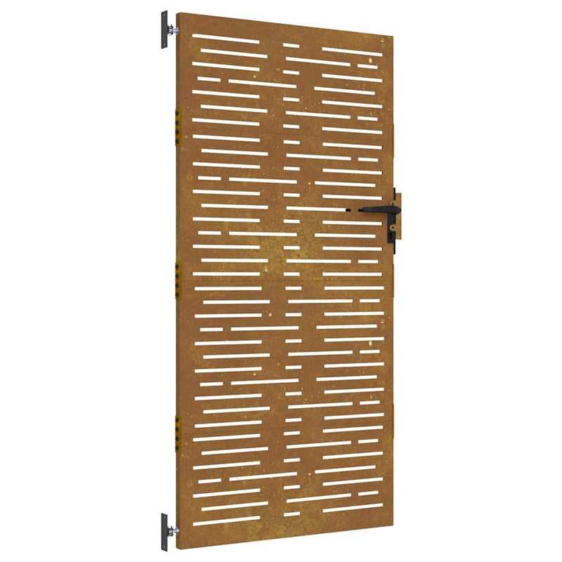 Afbeelding laden in galerijviewer, Vidaxl poort 85x175 cm vierkant cortenstaal
