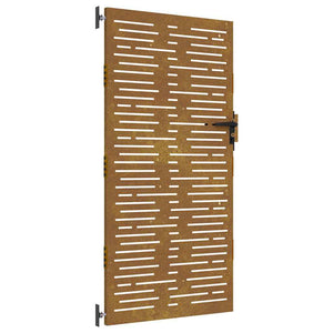 Vidaxl poort 85x200 cm vierkant cortenstaal