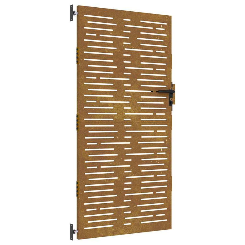 Afbeelding laden in galerijviewer, Vidaxl poort 85x200 cm vierkant cortenstaal
