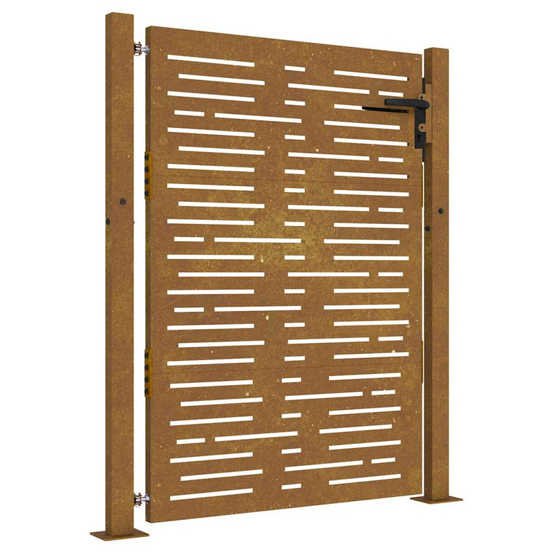 Afbeelding laden in galerijviewer, Vidaxl poort 100x125 cm vierkant cortenstaal
