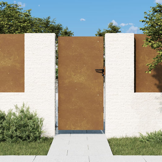 VidaXL Poort 85x200 cm cortenstaal