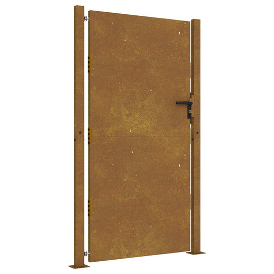 Vidaxl poort 100x200 cm cortenstaal