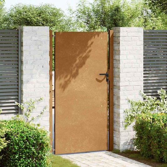 Vidaxl poort 100x200 cm cortenstaal