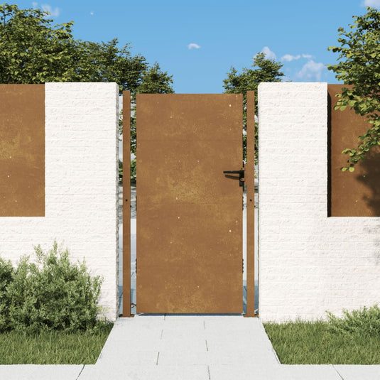 VidaXL Poort 105x205 cm cortenstaal