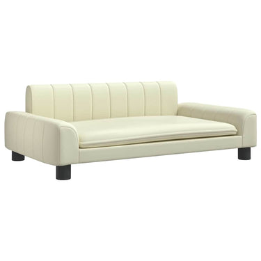 Vidaxl hondenmand 90x53x30 cm kunstleer crèmekleurig