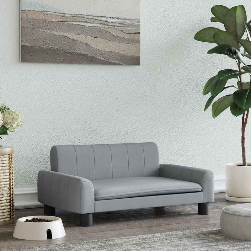 Afbeelding laden in galerijviewer, Vidaxl hondenmand 70x45x30 cm stof lichtgrijs
