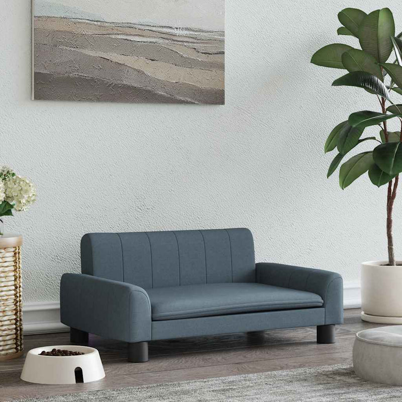 Afbeelding laden in galerijviewer, Vidaxl hondenmand 70x45x30 cm stof donkergrijs
