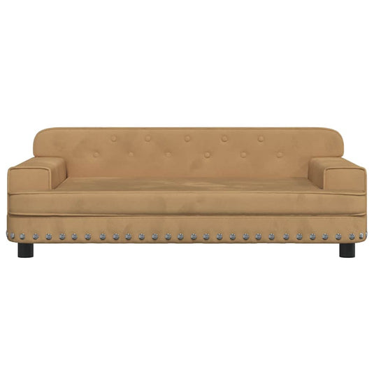 Vidaxl hondenmand 90x53x30 cm fluweel bruin