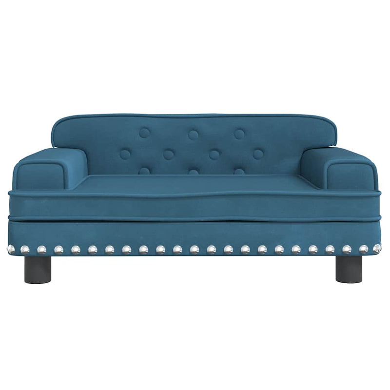 Afbeelding laden in galerijviewer, Vidaxl hondenmand 70x45x30 cm fluweel blauw
