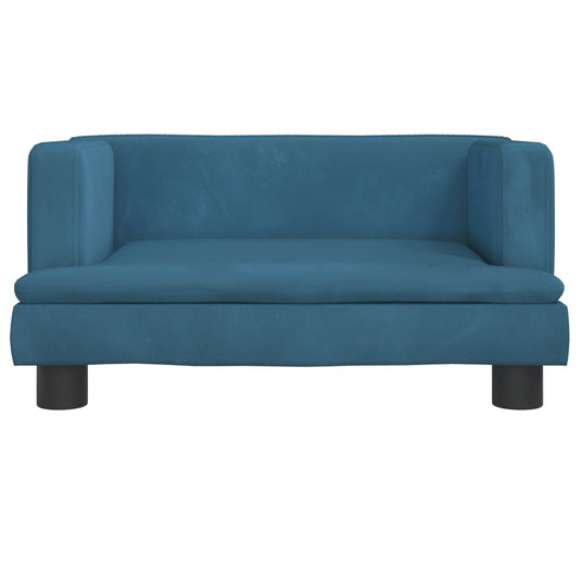 VidaXL Hondenmand 60x40x30 cm fluweel blauw