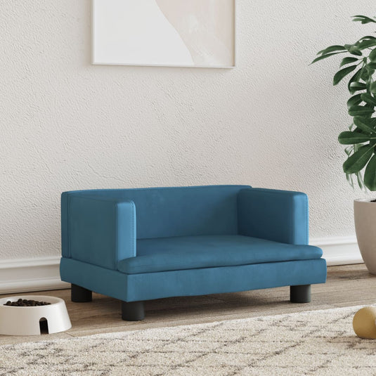 VidaXL Hondenmand 60x40x30 cm fluweel blauw
