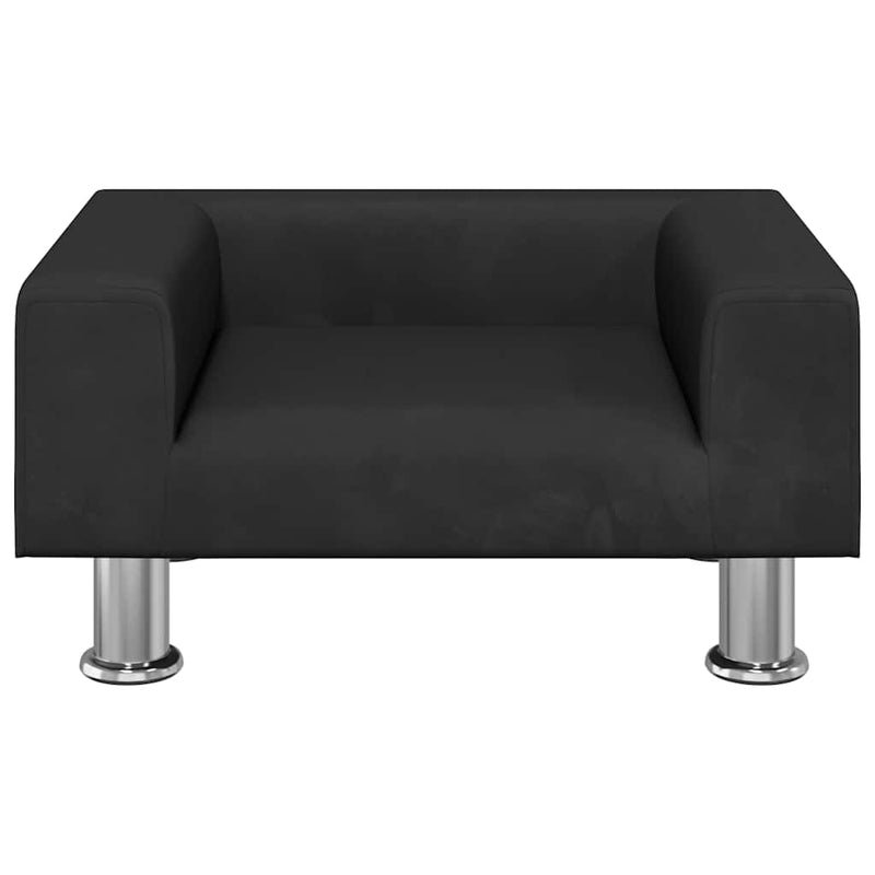 Afbeelding laden in galerijviewer, Vidaxl hondenmand 50x40x26,5 cm fluweel zwart
