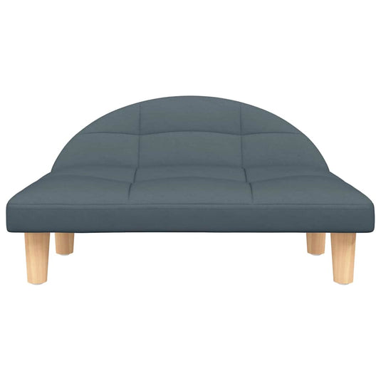 Vidaxl hondenmand 70x52x30 cm stof donkergrijs