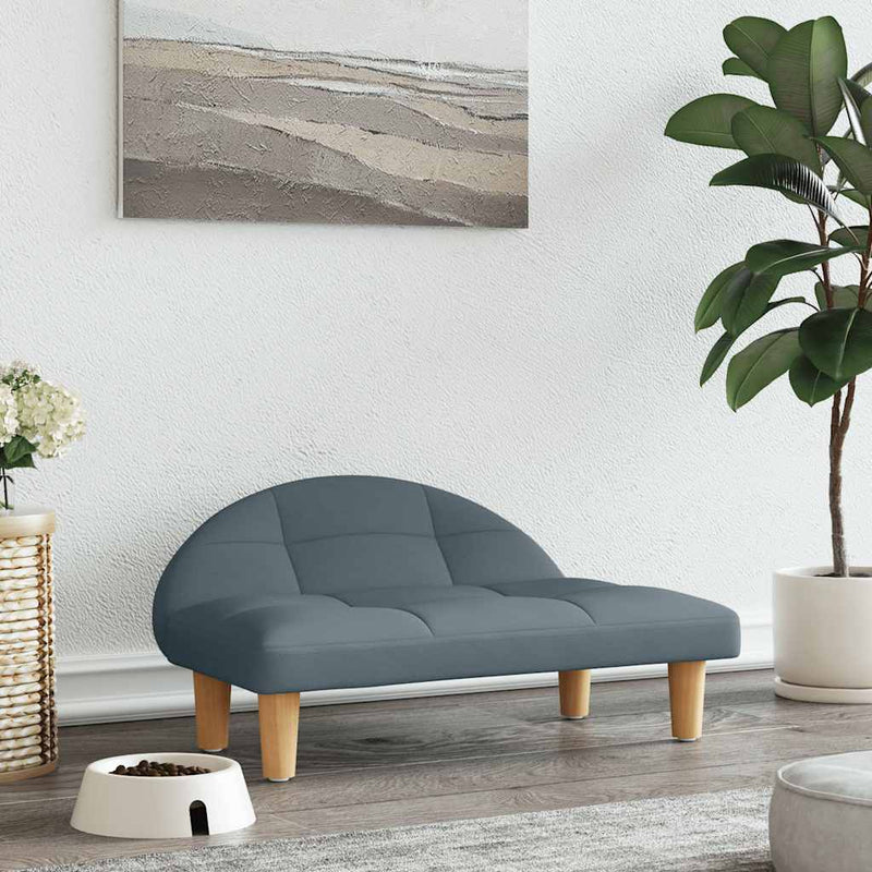 Afbeelding laden in galerijviewer, Vidaxl hondenmand 70x52x30 cm stof donkergrijs
