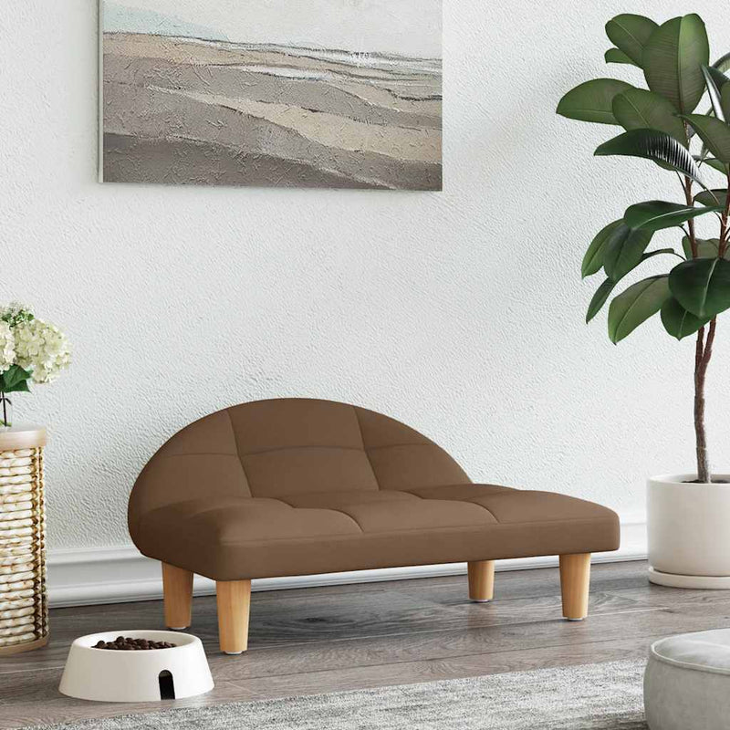 Afbeelding laden in galerijviewer, Vidaxl hondenmand 70x52x30 cm stof bruin
