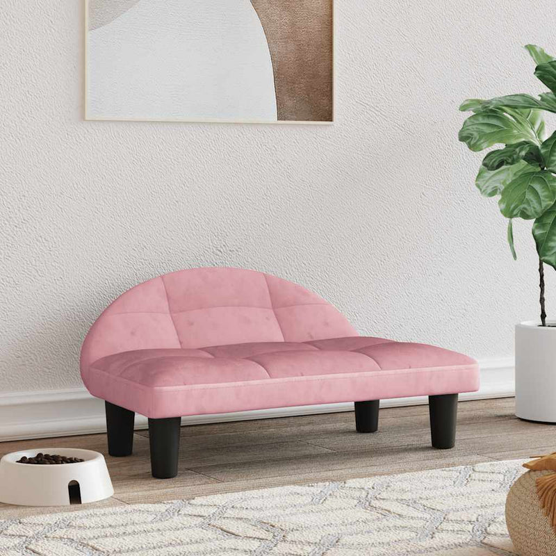 Afbeelding laden in galerijviewer, Vidaxl hondenmand 70x52x30 cm fluweel roze
