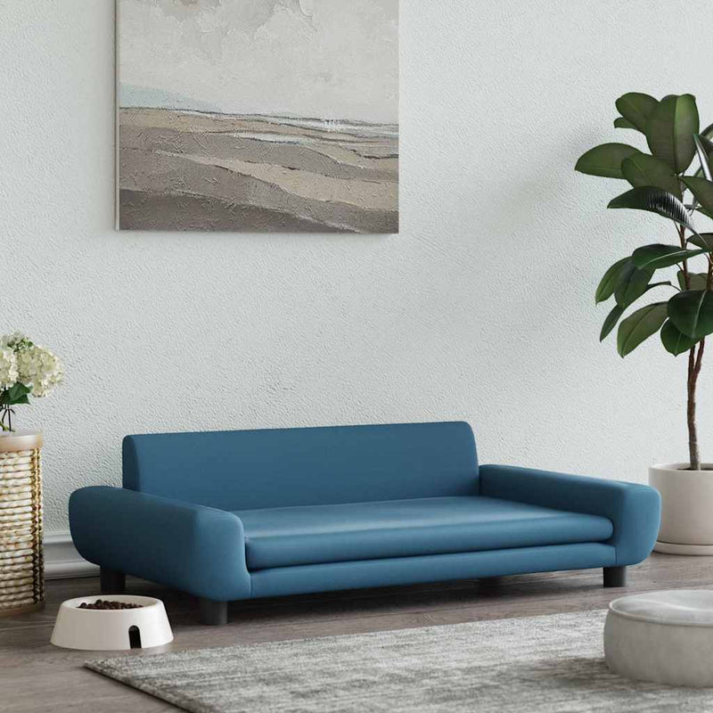 Afbeelding laden in galerijviewer, Vidaxl hondenmand 100x54x33 cm fluweel blauw
