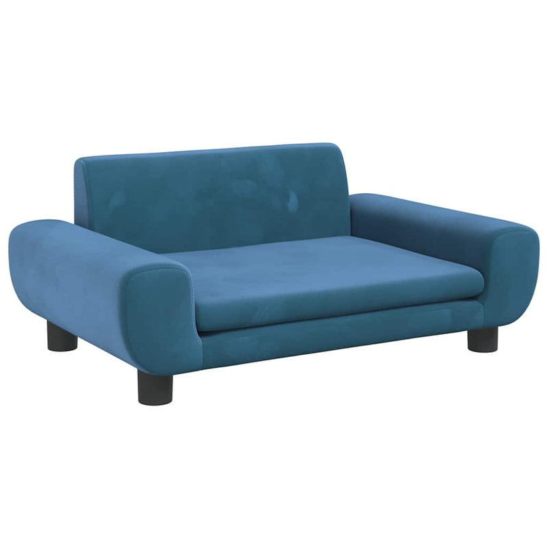 Afbeelding laden in galerijviewer, Vidaxl hondenmand 70x45x33 cm fluweel blauw
