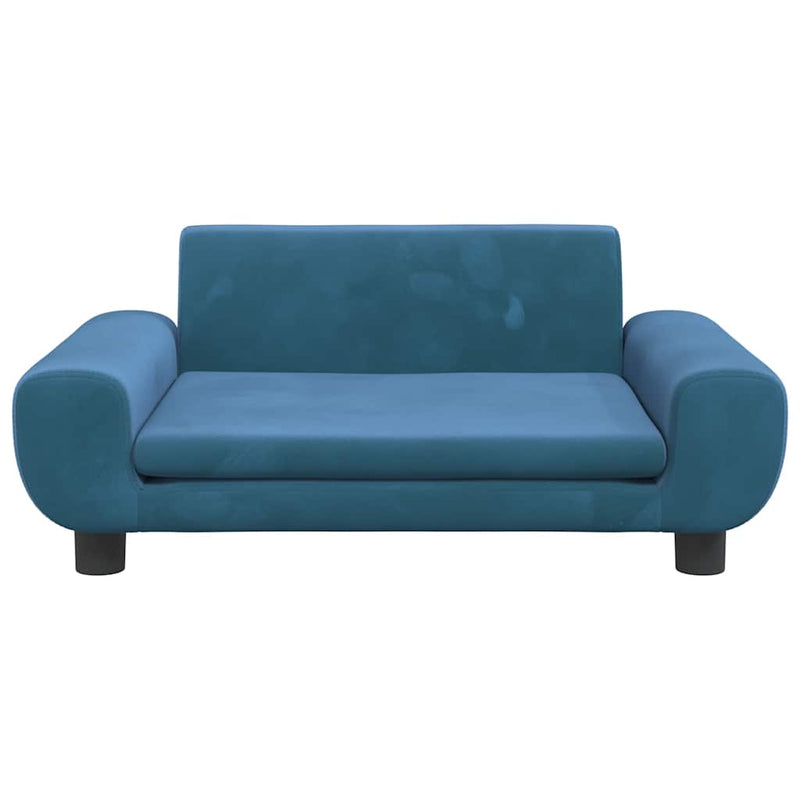 Afbeelding laden in galerijviewer, Vidaxl hondenmand 70x45x33 cm fluweel blauw
