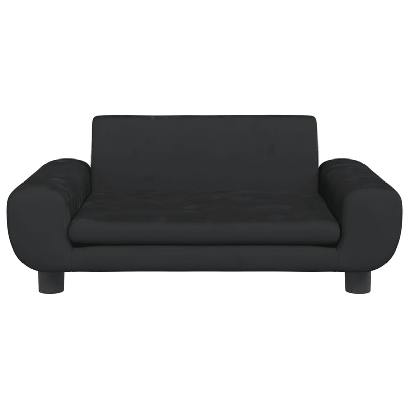 Afbeelding laden in galerijviewer, Vidaxl hondenmand 70x45x33 cm fluweel zwart
